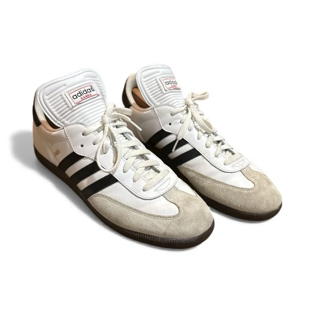 EUC - Adidas Gender Inclusive Samba - Size 13.5 - white/black